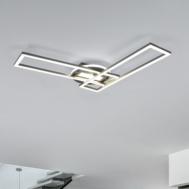 Niklowy plafon sufitowy nowoczesny, Jadon, 30W, regulowana ciepła do zimnej bieli LED Niklowy plafon sufitowy nowoczesny, Jadon, 30W, regulowana ciepła do zimnej bieli LED