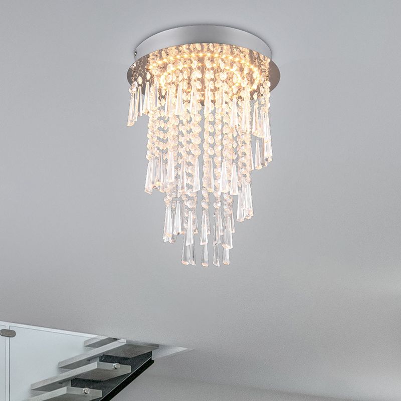 Chromowany żyrandol design, Sjon, 18W, regulowana ciepła do zimnej bieli LED, ściemniana w 3 krokach Chromowany żyrandol design, Sjon, 18W, regulowana ciepła do zimnej bieli LED, ściemniana w 3 krokach