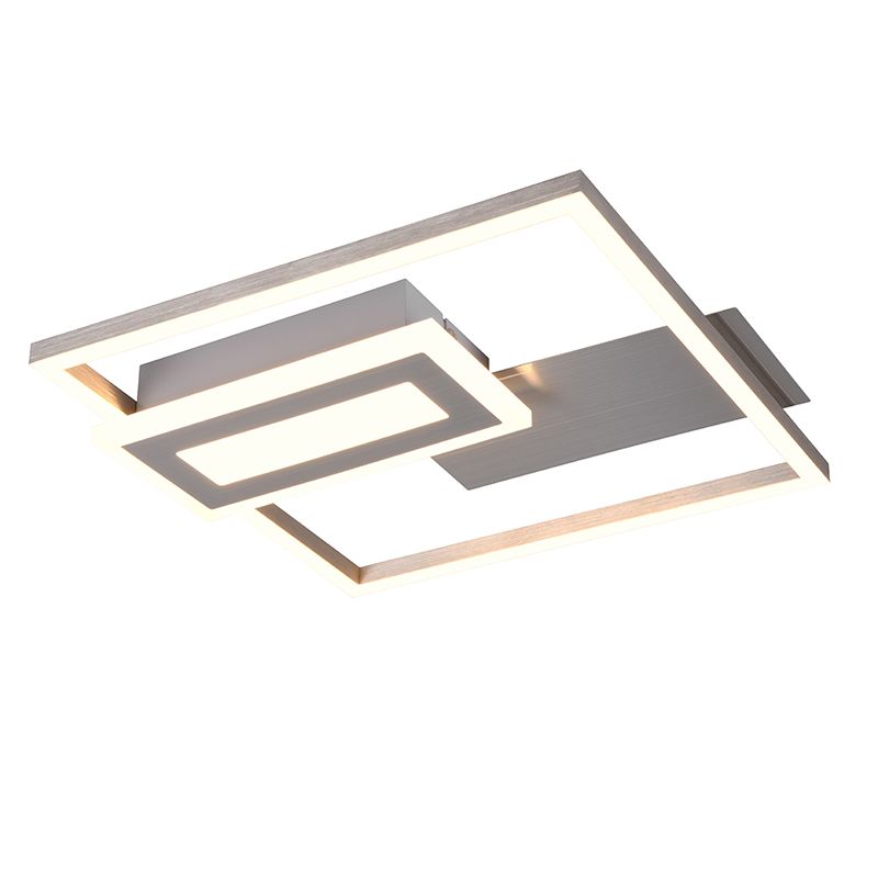 Niklowy plafon sufitowy design, Shun, 22W, 3000K LED Niklowy plafon sufitowy design, Shun, 22W, 3000K LED