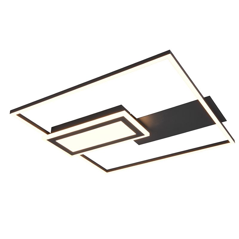 Czarny plafon sufitowy design, Shun, 32W, regulowana ciepła do zimnej bieli LED Czarny plafon sufitowy design, Shun, 32W, regulowana ciepła do zimnej bieli LED