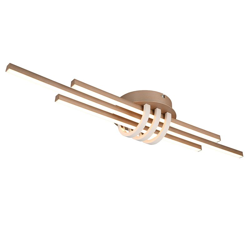 Brązowy plafon sufitowy nowoczesny, Saloua, 20W, 3000K LED, ściemniana w 3 krokach