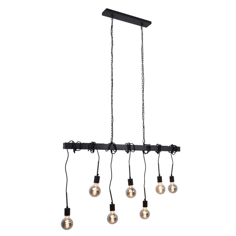 Industrialna lampa wisząca nad stół do jadalni czarna, Kezban