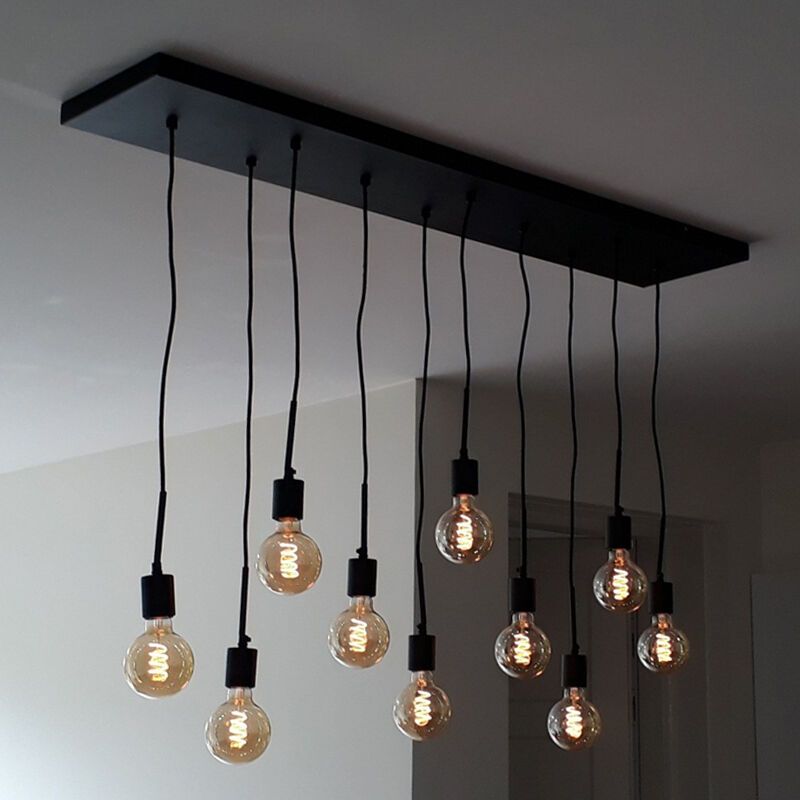 Industrialna lampa wisząca czarna, Bolb