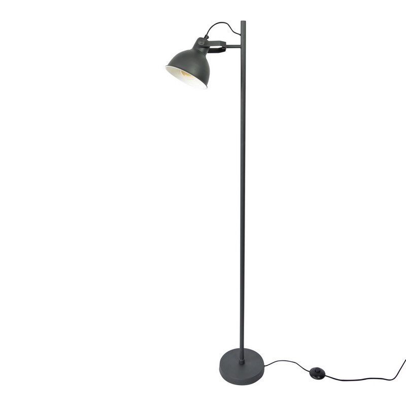 Industrialna lampa stojąca czarna, Belga, z przełącznik Industrialna lampa stojąca czarna, Belga, z przełącznik