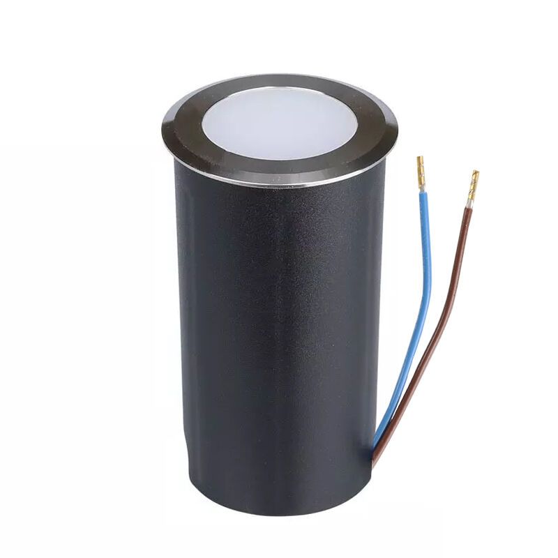 Nowoczesna lampa najazdowa srebrna, Marcus, 1W, 6500K LED, IP67