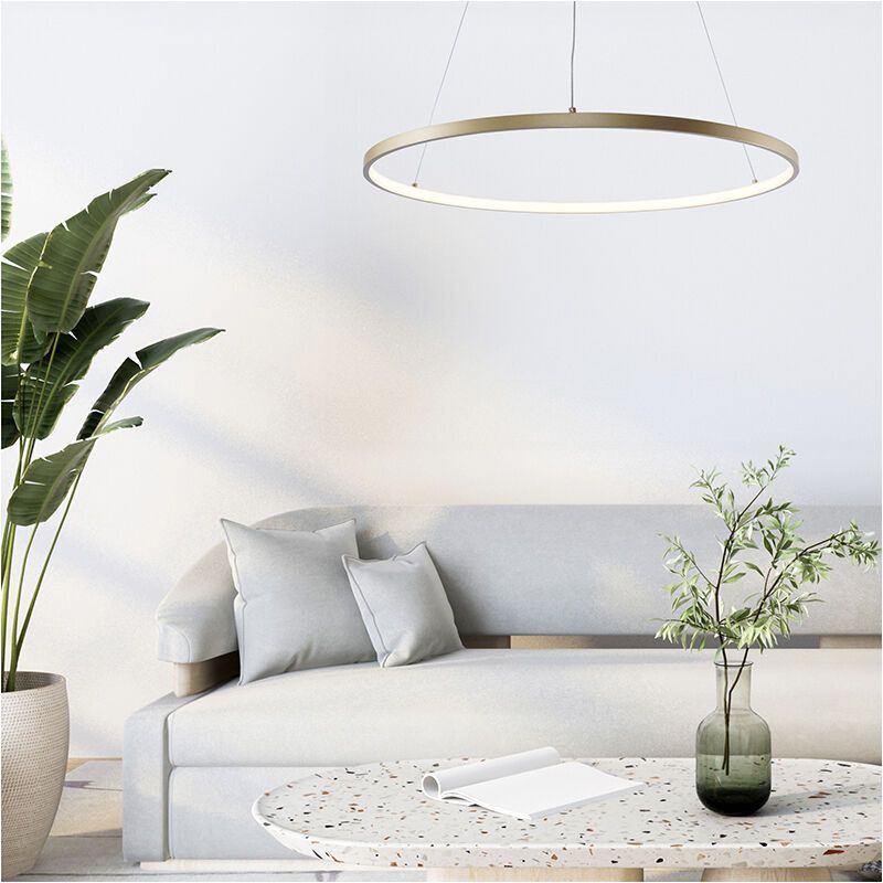 Design lampa wisząca złota, Kubra, 28W, regulowana ciepła do zimnej bieli LED Design lampa wisząca złota, Kubra, 28W, regulowana ciepła do zimnej bieli LED