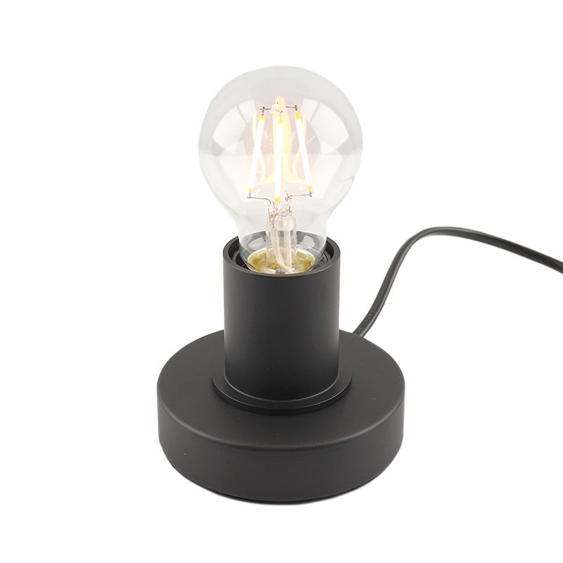 Aluminiowa lampa stołowa bez abażur czarna, Rika Aluminiowa lampa stołowa bez abażur czarna, Rika