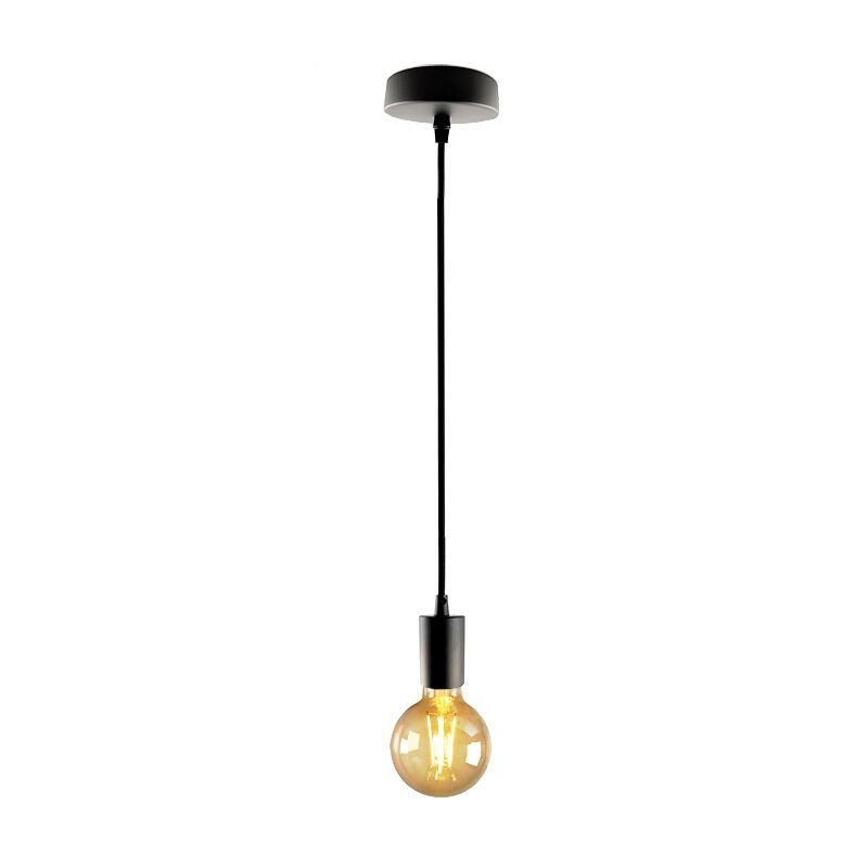 Nowoczesna lampa wisząca bez abażur czarna, Rika Nowoczesna lampa wisząca bez abażur czarna, Rika