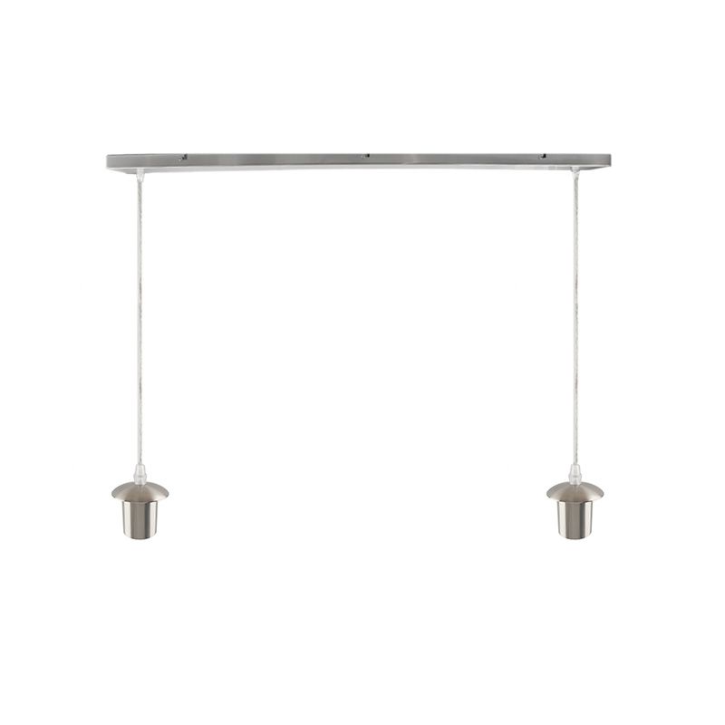 Aluminiowa lampa wisząca bez abażur chromowana, Rika Aluminiowa lampa wisząca bez abażur chromowana, Rika