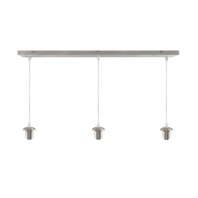 Aluminiowa lampa wisząca bez abażur chromowana, Rika Aluminiowa lampa wisząca bez abażur chromowana, Rika