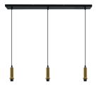 Aluminiowa lampa wisząca bez abażur złota, Rika