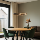 Design lampa wisząca czarna, Thalia, 36W, 2700K LED, ściemniana w 3 krokach