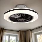 Nowoczesny wentylator sufitowy czarny, Gonda, 40W, 3000K LED, z pilot