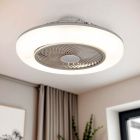 Nowoczesny wentylator sufitowy szary, Hale, 40W, 3000K LED, z pilot