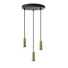 Aluminiowa lampa wisząca bez abażur czarna, Rika