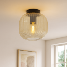 Retro lampa sufitowa bursztynowa, Charlois