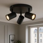 Nowoczesny spot sufitowy czarny, Elena