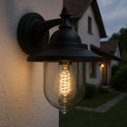 Klasyczna lampa zewnętrzna czarna, Tariq, IP44