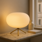 Nowoczesna lampa stołowa biała, Davide, z przełącznik