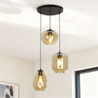 Nowoczesna lampa wisząca bursztynowa, Caia
