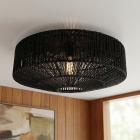 Rustykalna lampa sufitowa czarna, Pippa