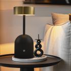 Nowoczesna lampa stołowa mosiądz, Isabel, 3W, 3000K LED, z przełącznik