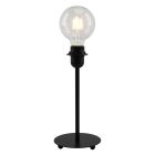 Metalowa lampa stołowa bez abażur czarna, Eileen, z przełącznik