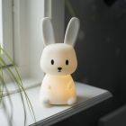 Plastikowa lampka nocna dla dzieci biała, Bunny, 0,5W, RGBW LED, z przełącznik