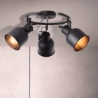 Industrialny spot sufitowy czarny, Shiva