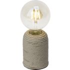 Betonowa lampa stołowa brązowa, Adelynn, z przełącznik
