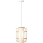 Drewniana lampa wisząca biała, Hans