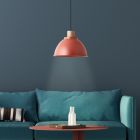 Rustykalna lampa wisząca czerwona, Thalina
