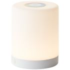 Nowoczesna lampa stołowa ogrodowa biała, Maezon, 1W, RGBW LED, IP44, z dotykowy ściemniacz