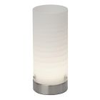 Szklana lampa stołowa biała, Mexi, 3W, 3000K LED, z przełącznik