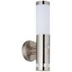 Plastikowy kinkiet zewnętrzny z czujnikiem ruchu chromowany, Sage, 4W, 3000K LED, IP44