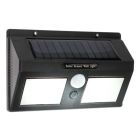 Plastikowy kinkiet solarny zewnętrzny czarny, Albert, 8W, 6000K LED, IP65