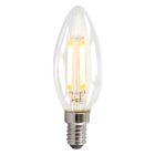 Ściemnialna świeca LED Olucia E14, 3w, przezroczyste szkło, 2700k