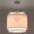 Różowa lampa wisząca dla dzieci plastikowa, Queen