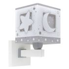 Szary kinkiet dla dzieci plastikowy, Moonlight