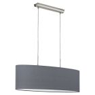 Tkanina nowoczesna lampa wisząca szara, Abano
