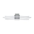 Plastikowa nowoczesna lampa sufitowa chromowana, Therese, 26W, 3000K LED