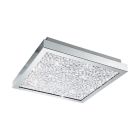 Szklana design lampa sufitowa chromowana, Aarnoud, 16W, 4000K LED