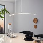 Aluminiowa nowoczesna lampa wisząca chromowana, Arantxa, 14W, 3000K LED