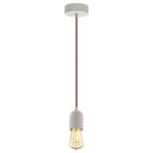 Metalowa vintage lampa wisząca szara, Christel