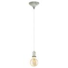 Metalowa vintage lampa wisząca biała, Christel