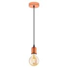 Metalowa vintage lampa wisząca miedziana, Christel
