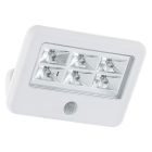 Plastikowy kinkiet zewnętrzny z czujnikiem ruchu biały, Patricia, 0,5W, 4000K LED, IP54