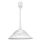 Szklana lampa wisząca biała, Klaas