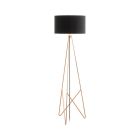 Metalowa design lampa stojąca miedziana, Viola, z przełącznik