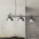Metalowa industrialna lampa wisząca chromowana, Elmira